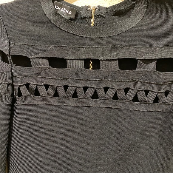 BEBE black bandage crop top - Picture 2 of 11